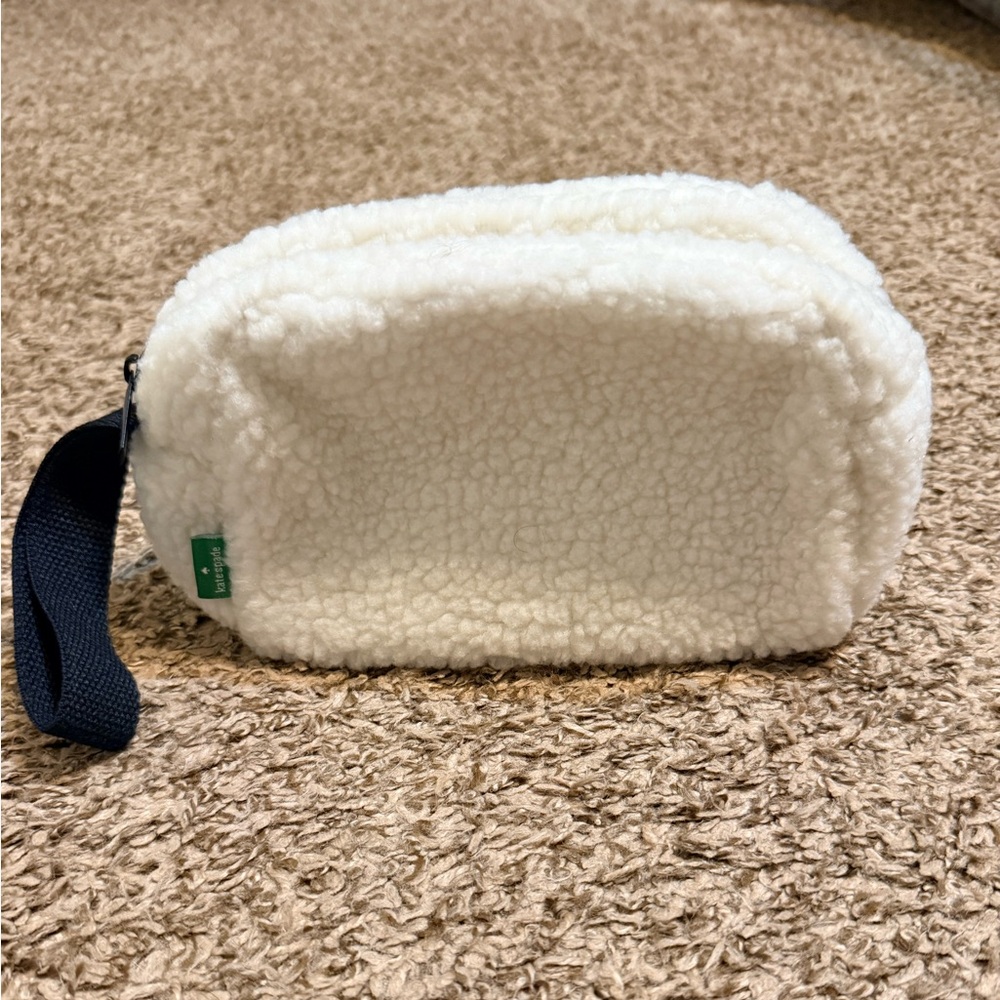 Kate Spade Cream Sherpa Wristlet